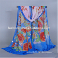 birds and stamping chiffon scarf for women